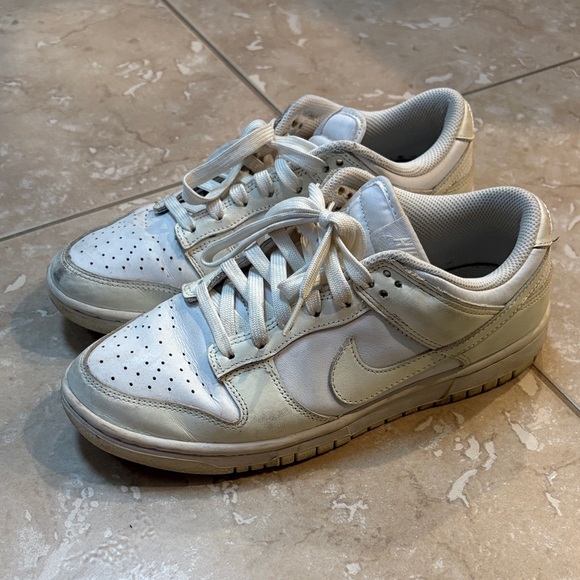 Nike Dunk’s - Women's Sneakers - White and Cream - Picture 1 of 3
